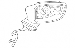 Right side mirror Mazda 6 17-21 empty