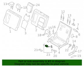 Rear seat folding motor, 2nd row, left, Lincoln Corsair 20-26