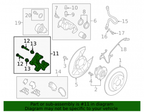 Rear left caliper bracket Mazda CX-50 23-25
