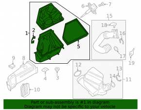 Air filter housing BMW 3 G20 19- 2.0T