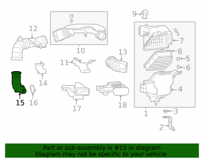 Air duct for manifold Infiniti QX50 19-