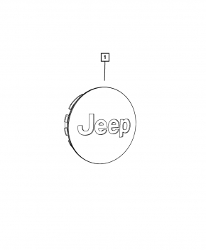 Wheel center cap for Jeep Grand Cherokee WL 21-25 63/55mm graphite