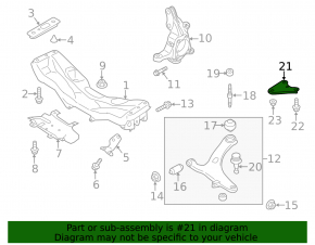 Front subframe burdock front right Subaru Forester 14-18 SJ