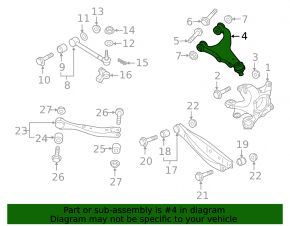 Upper rear left arm Subaru Forester 14-18 SJ