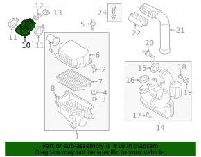 Air duct for manifold Hyundai Elantra UD 11-16