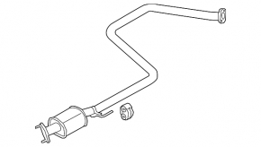 Exhaust line middle part Hyundai Ioniq 17-22 HEV, PHEV