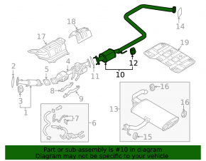 Exhaust line middle part Hyundai Ioniq 17-22 HEV, PHEV