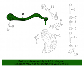 Lower control arm, front left, BMW Z4 18-25