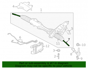 Steering rod with tip right BMW 1 E82 08-13
