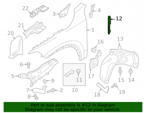 Wing seal door-wing left Volvo XC90 16-22