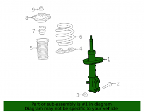 Front left shock absorber Chevrolet Cruze 16-
