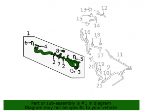 Upper cooling hose VW CC 08-17