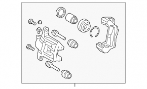 Rear left caliper assembly for Toyota Sienna 2010-2011