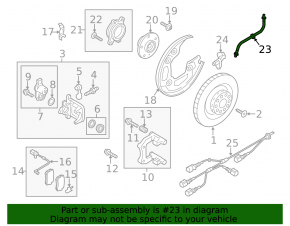 Brake hose rear left Audi A6 C7 12-18