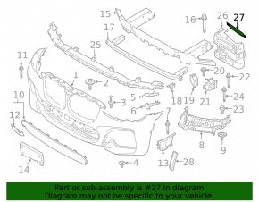 Left side member bracket strut for BMW X3 G01 18-21