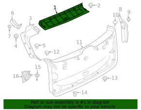 Upper trunk door trim BMW X3 G01 18-21 black