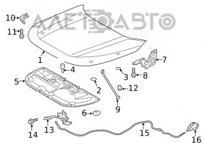 Naked hood Toyota Rav4 19-25 aluminum, white 2QJ, in protective film, bumpers