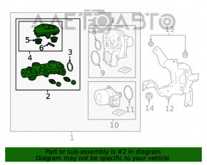 Brake booster Honda Accord 18-22 2.0 hybrid complete with master cylinder, without additional reservoir