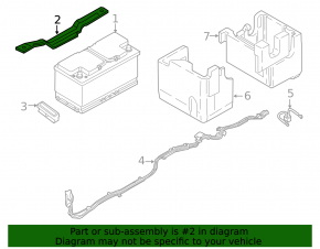 Upper battery mount BMW 5 G30 17-23