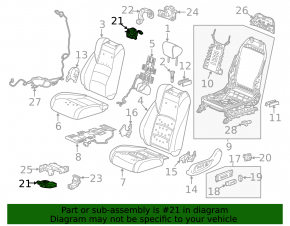 Driver's Seat Back Blower Assembly Honda Accord 18-22