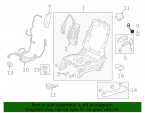 Honda Accord 13-17 driver's seat lumbar support control with button