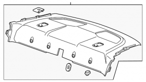 Rear shelf Chevrolet Camaro 16-23 black