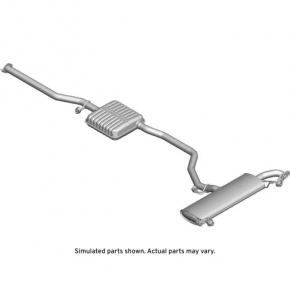 Exhaust line middle section with rear barrel Chevrolet Equinox 18-22 LYX FWD