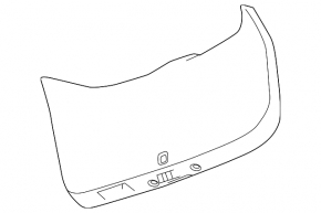 Lower tailgate trim Chevrolet Equinox 18-21 black