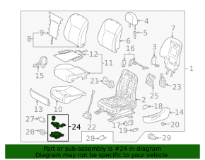Lexus ES350 07-09 Passenger Seat Lower Cushion Blower