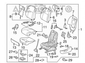 Lexus ES350 07-09 Passenger Seat Lower Cushion Blower
