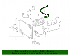 Lexus GS300 GS350 06-09 RWD Air Conditioning Compressor-Heat Tube