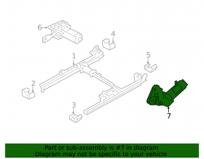 Passenger seat tilt adjustment motor A3 8V 15-20