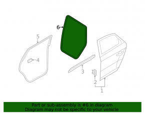Door seal rear left Audi Q5 8R 09-17