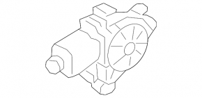 Window lifter with motor rear right Audi A4 B9 17-25