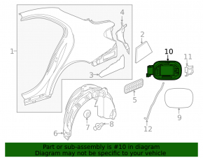 Fuel filler flap housing Mercedes C-class W205 15-21