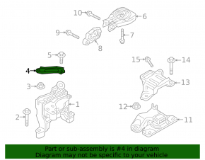 Right engine mount bracket Mazda CX-30 20- 2.5