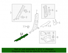 Door sill trim front left Mazda 3 14-18 BM