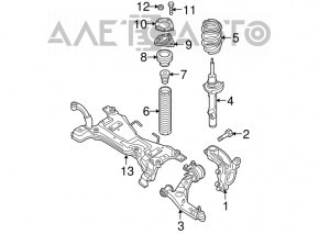 Front left spring Mazda3 2.3 03-08