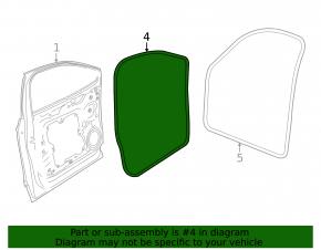 Front left door seal for Volkswagen ID.4 23-25