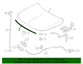 Mercedes GLA 15-20 bonnet seal