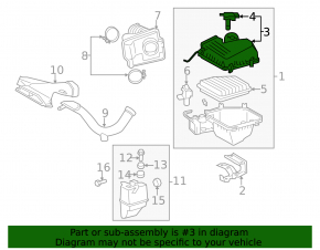 Air filter housing Toyota Camry v40 3.5 upper part