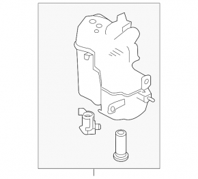 Nissan Altima 19-24 washer reservoir for LED optics, without sensor