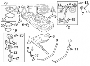 Fuel filler neck Hyundai Elantra AD 17-20