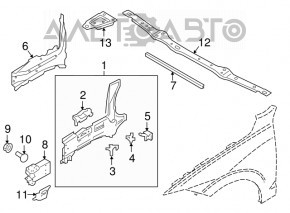 Front Subframe Strut Volvo XC60 18-23 Type 2