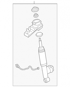 Volvo XC60 18-25 rear right electric shock absorber with support
