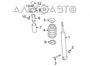 Spring rear right VW Atlas 18-24