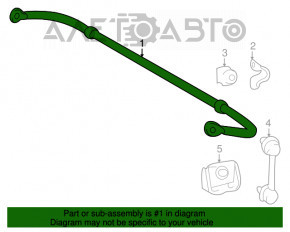 Rear stabilizer bar for Lexus RX350 RX450H 10-15