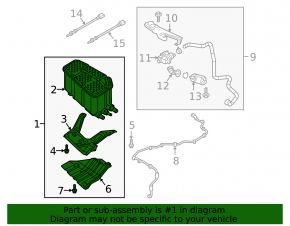 Carbon canister absorber assembly for Audi Q8 19-25 MHEV