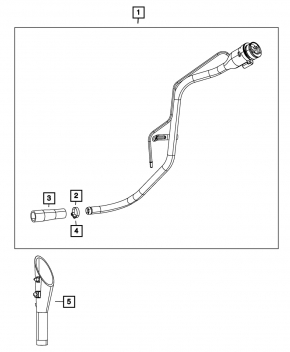 Fuel filler neck Chrysler 300 11-19