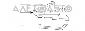 Left fog light plug Lexus RX350 RX450h 20- with chrome FPS